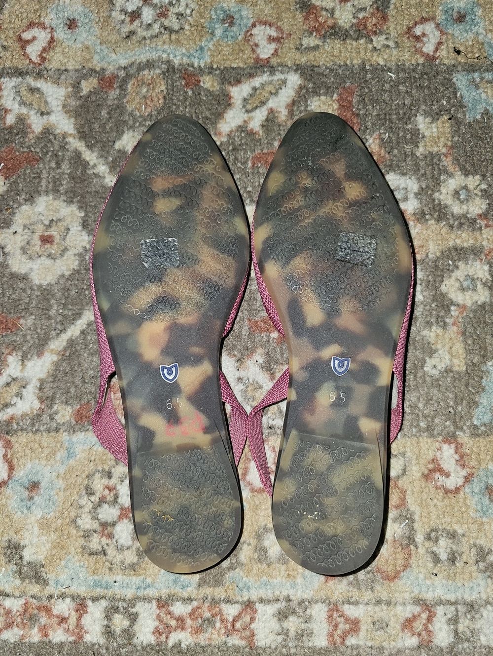 ROTHY'S 'The Almond Slingback' Pink Slingbacks Flats Mules Size 6.5 NICE!! - Picture 6 of 6